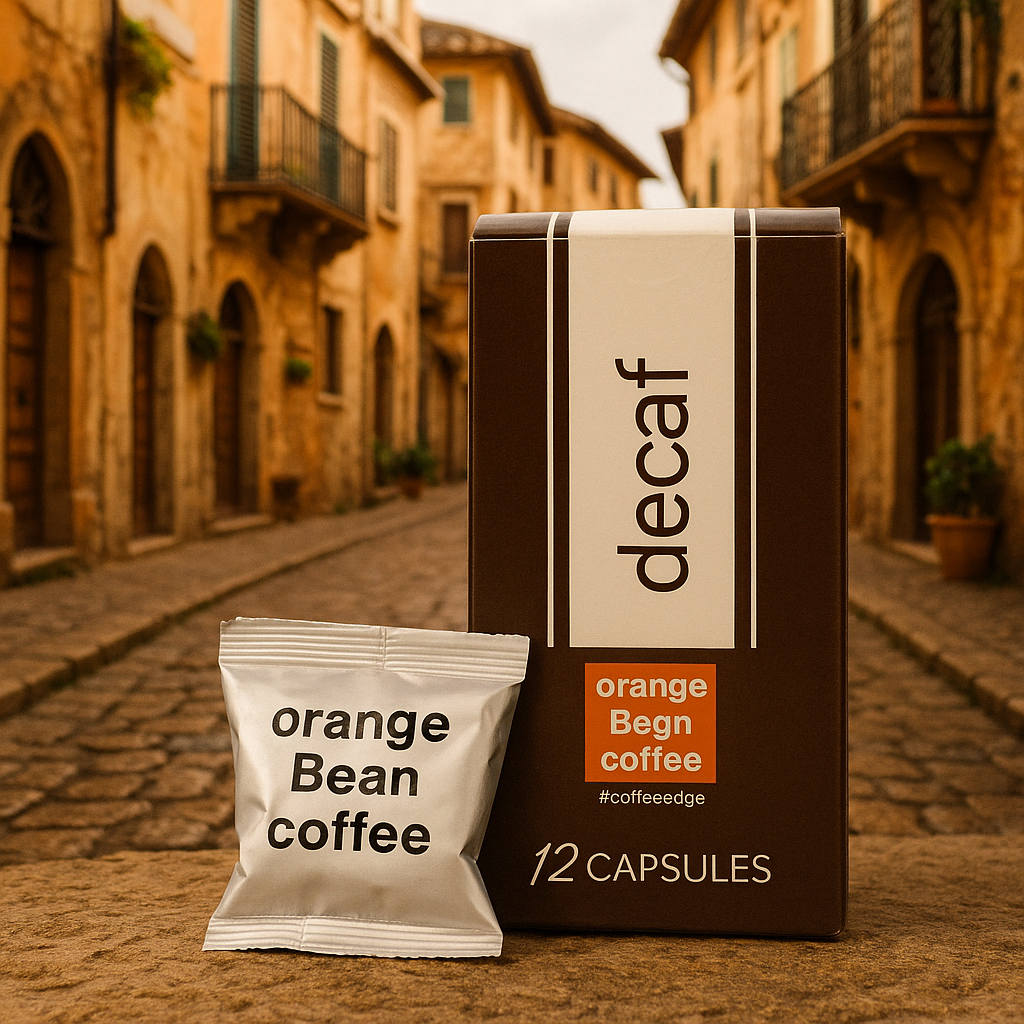 ORANGE BEAN COFFEE DECAF 12 CAPSULES 50oz (NESPRESSO® COMPATIBLE)