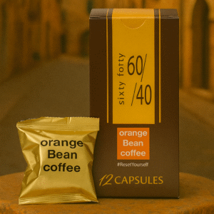 ORANGE BEAN COFFEE 60/40 12 CAPSULES 50oz (NESPRESSO® COMPATIBLE)
